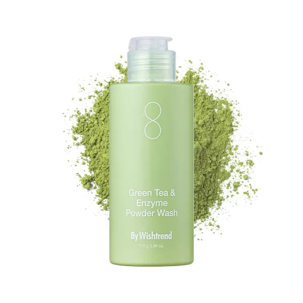 BY WISHTREND Enzyme Powder Green Tea Face Wash, Daily Exfoliator 3.88 oz