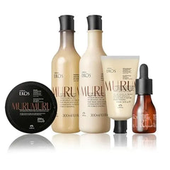 Natura Murumuru Hair Repair Bundle Shampoo + Conditioner + Hair Mask + Leave In + Night Serum Anti Frizz, Deep Hydration & Damage Protection Brazilian Beauty Hair Set