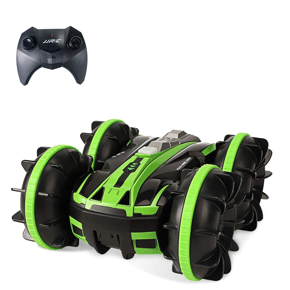 WQ Remote Control Car Boat Truck 4WD 2.4Ghz Land Water 2 in 1 RC Toy Car Multifunction Waterproof Stunt Remote Vehicle with Rotate 360 Electric Car Summer Beach Toy