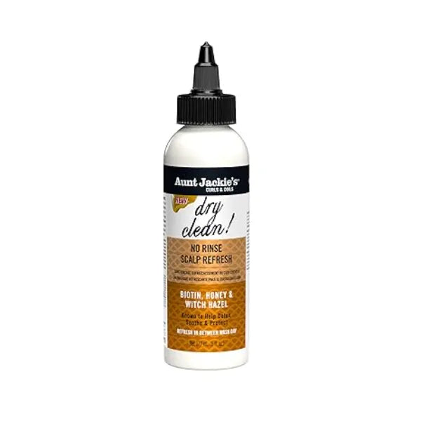 Aunt Jackie's Braid + Twist Collection Dry Clean! No Rinse Scalp Refresh Detox and Moisturize Scalp with Witch Hazel, Scalposine, Biotin, and Honey 6 fl oz