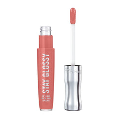 Rimmel London Stay Glossy Lip Gloss 470 Perfect Peony, Non-Sticky, Cruelty-Free, Color & Shine, Lasts Up To 6 Hours, Precision Applicator, 0.18 oz