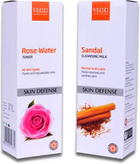 VLCC Rose Water Toner & Sandal Cleansing Milk (2 Items in the Set)
