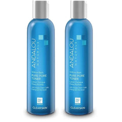Andalou Naturals Toner Ounces, Willow Bark Pure Pore, 6 Fl Oz (Pack of 2)
