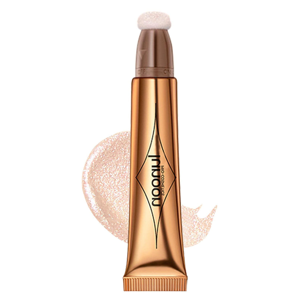 Liquid Contour Beauty Wand, Highlighter and Bronzer Stick with Cushion Applicator, Long Lasting Natural Shimmer Smooth Silky Cream Face Highlighter Bronzer Stick Makeup (#04)