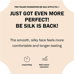 ESPOIR Pro Tailor Foundation Be Silk SPF34 PA++ 30ml #7 Salmon | Long Lasting Silky-Smooth Makeup with Excellent Cover | Korean Skincare