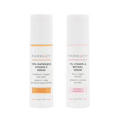 Farmacy Vitamin C & Retinol Serum Bundle - Waterless Vitamin C Face Serum & 1% Vitamin A Resurfacing Retinol Serum