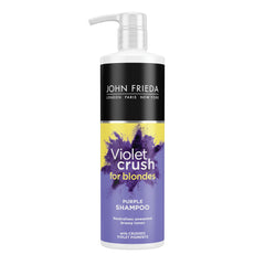 John Frieda Violet Crush Purple Shampoo 500 ml, Purple Toning Shampoo for Blonde Hair, Shampoo Value Pack