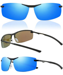 Polarized Sunglasses Mens Womens Cool Fishing Driving Hiking Ultralight Retro Wrap Around Travel sun glasses UV Protection
