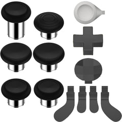 STAYOUNG Replacement Paddles Thumbsticks - 13 in 1 Metal Thumbsticks Compatible with Xbox Elite Wireless Controller, 6 Swap Joysticks 4 Paddles(Black)