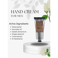 Soap Friends Men's Grooming Set - Shea Hand Cream 80ml, Shower Gel 200ml, and Bar 130g