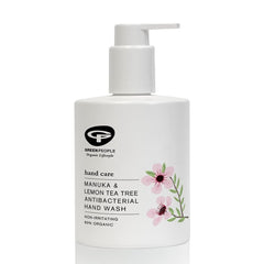 Green People Manuka & Lemon Tea Tree Hand Wash, Antibacterial Hand Wash - Paraben & SLS Free - Organic, Cruelty Free & Vegan, 300ml