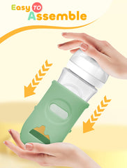 LOTBILL 3 Pack Silicone Sleeves for Avent Natural Glass Baby Bottles, Protection and Insulation, Glass Baby Bottle Sleeve Compatible with Avent Glass Bottles 8 oz, Dishwasher Safe, BPA Free