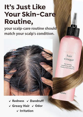 A'PIEU Aâ€™PIEU Raspberry Scalp Vinegar Hair Rinse 6.76 fl. oz. / 200 ml - Balances Hair & Scalpâ€™s pH Level - Smoother and Shinier Hair - Clarifies, Detangles and Encourages Hair Growth