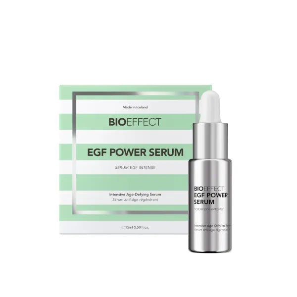 Bioeffect EGF Power Serum | Epidermal Growth Factor + KGF + Hyaluronic Acid | Intensive Age-Defying Face Treatment for Deep Wrinkles, Firmness & Skin Renewal, 15 mL / 0.50 oz