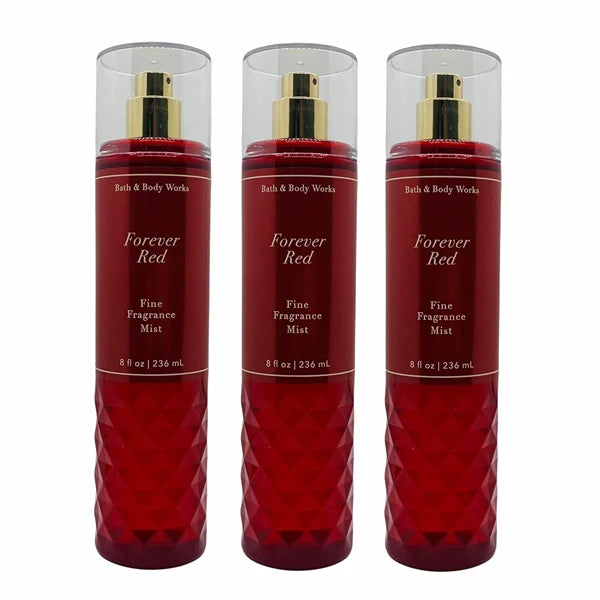 Bath & Body Works Forever Red Fine Fragrance Mist, 8.0 Fl Oz, 3-Pack