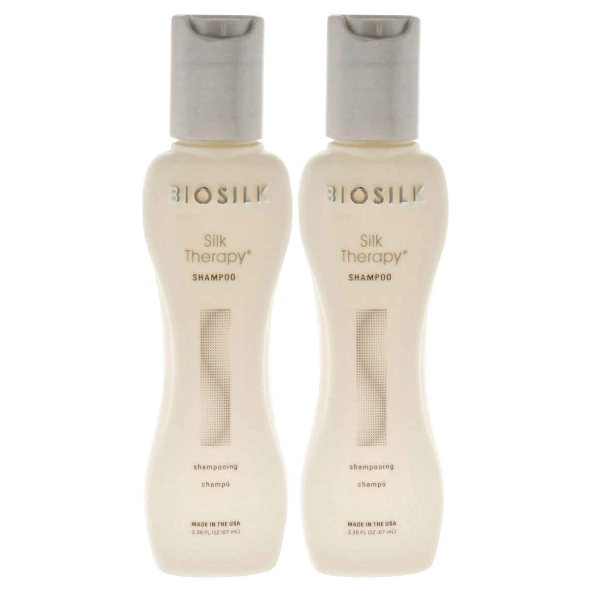 BioSilk Silk Therapy Shampoo - Travel Size - 2 Pack for Unisex 65ml