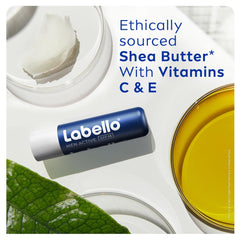 Labello Men Active Lip Balm, SPF 15, 24H Melt-In Moisture, with naturally derived ingredients, Mineral Oil Free, Fragrance Free, 4.8g