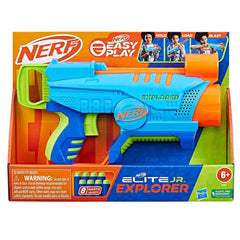 Nerf Elite Junior Explorer Easy-Play Toy Foam Blaster, 8 Nerf Elite Darts, Nerf Blasters for Kids Outdoor Games, Ages 6 & Up