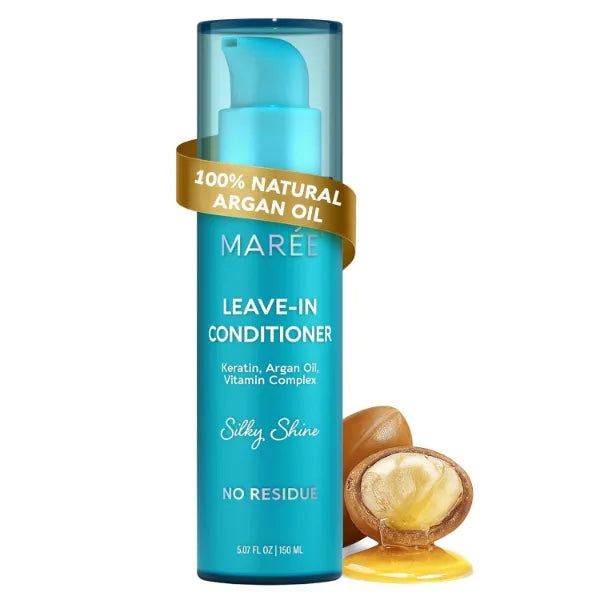 MAREE Leave In Conditioner for Dry Damaged Hair - Leave In Conditioner for Curly Hair - Care for Women & Men with Keratin & Argan Oil - Fine Spray Alternative Moisturizer, 2.07 FL Oz