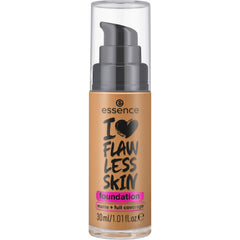 Essence I Love Flawless Skin Foundation, No. 110, Brown, Long-Lasting, Mattifying, Instant Result, Matte, Vegan, Oil-Free, UVA and UVB Filter + SPF 20, No Perfume, Pack of 1 (30 ml)