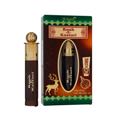 Rooh Kasturi Alcohol Free Attar Roll On for Men & Women - Pack of 2 (6ml Each) | Exquisite & Long Lasting Fragrance