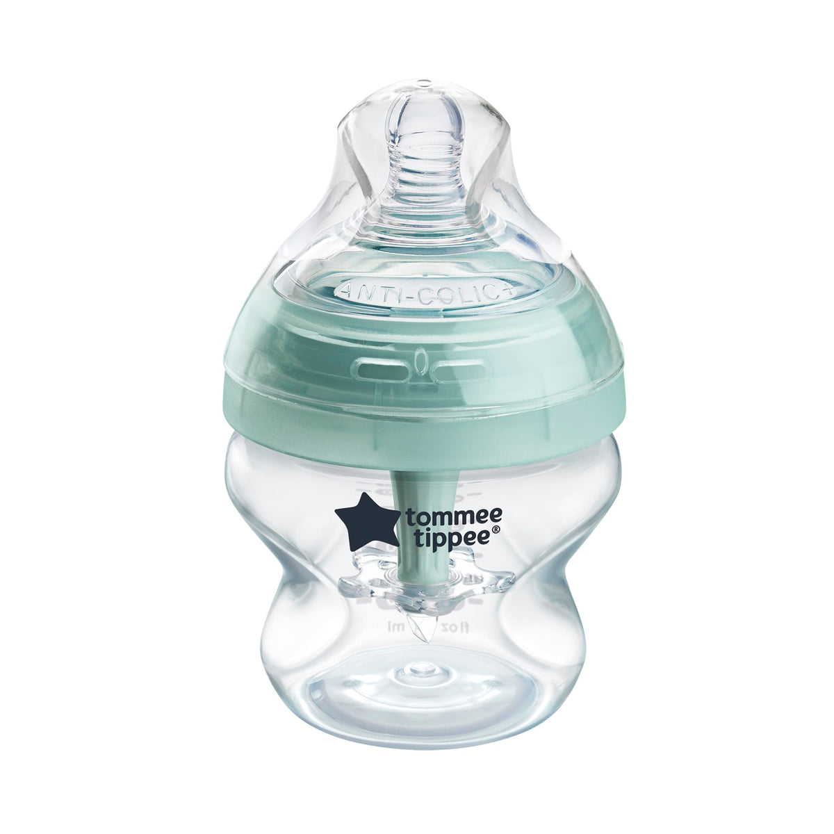 Tommee Tippee Flexy Silicone Baby Bottle, Anti-Colic, Natural Feel, Non-Collapsing Nipple, Non-Tip Stable Base, Easy to Clean,1-Piece,150ml.