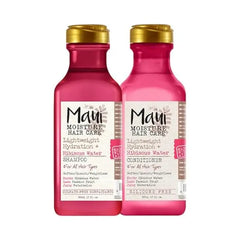 Maui Moisture Lightweight Hydrating Hibiscus Water Conditioner and Shampoo Set No Sulfates, 13 fl oz