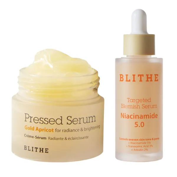BLITHE Skin Radiance Duo – Pressed Serum & Niacinamide Tranexamic Acid Serum | Dark Spot Corrector & Hydrating23882