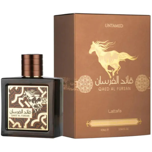 Lattafa Qaed Al Fursan Untamed - Sweet, Warm & Spicy, Amber, Aromatic Eau De Parfum Long-Lasting Fragrance for Unisex - 3.04 Ounce / 90ml