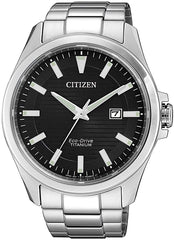 Citizen Men Analogue Eco-Drive Watch with Titanium Strap BM7470-84E, White, One Size, Bracelet