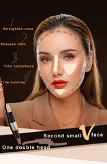LaPalo Dual-Ended Highlight Contour Stick, 2-in-1 Highlighting & Contouring Kit, Face Shaping Makeup, Long Lasting & Waterproof, 8 gram, 3 colors to choose from (#01, Medium)