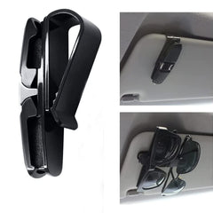 SKY-TOUCH Sun Glasses Holder Clip Hanger for Car Sun Visor, Mount Ticket Card Clip Sun Glasses and Eye Glasses, Double-End Clip Holder for your Car, 180° Rotational Glasses Holder