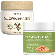 Dersie Natural Care Bundle: Beef Tallow Sunscreen + Frankincense Balm
