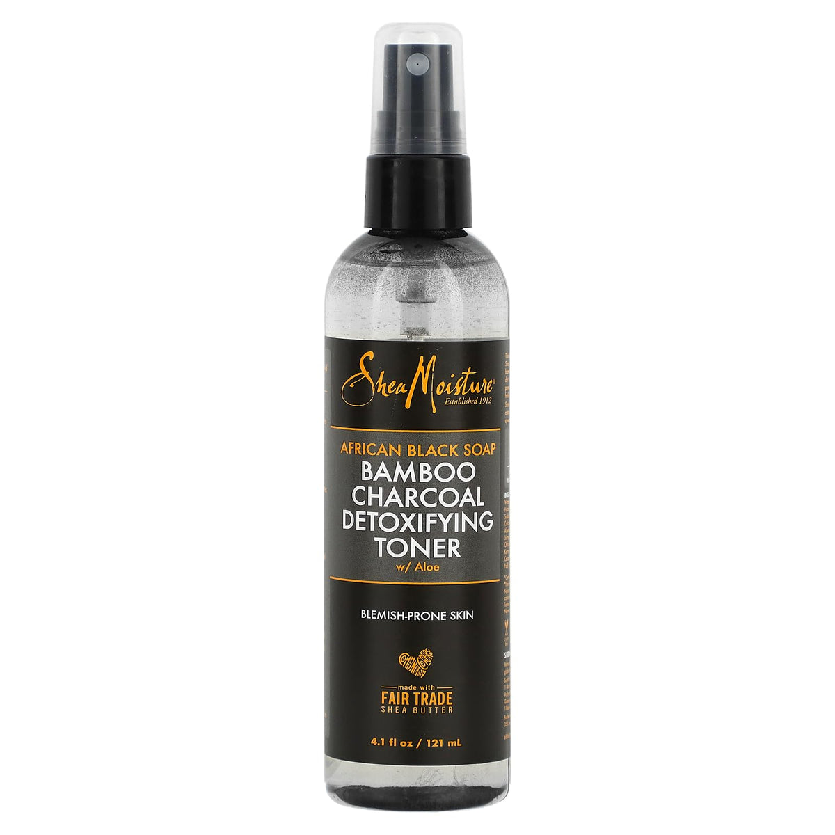 SHEA MOISTURE African Black Soap Bamboo Charcoal Detoxifying Toner with Aloe (4.5 Fluid Ounces)