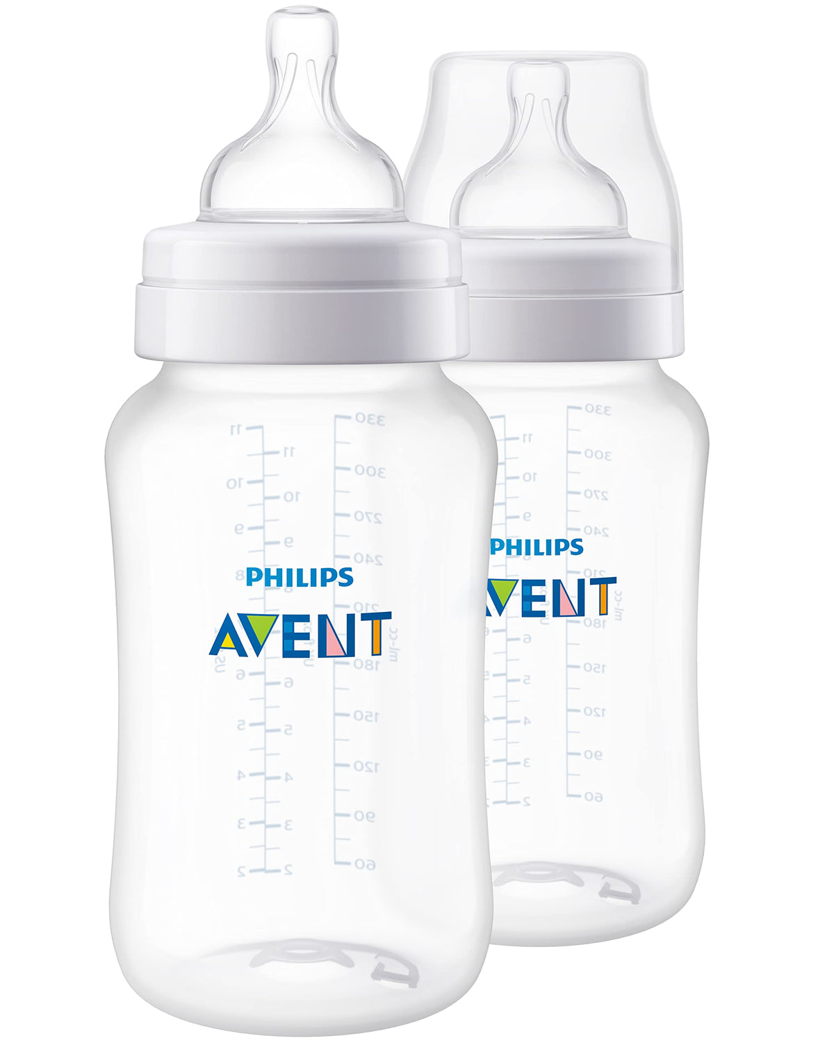 AVENT Philips Anti-colic Baby Bottle 11oz, 2pk, SCF406/24