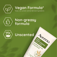 Aveeno Daily Moisturising Hand Cream, With Nourishing Oat, Suitable For Sensitive Skin, 24-Hour Moisturisation, Protects Hands from Dryness, Unscented Non-Greasy and Fast Absorbing Formula, 75ml