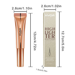 NLLNT Highlighter Beauty Wand, Liquid Face Touch Illuminator with Cushion Applicator, Long Lasting Natural Shimmer Silky&Smooth Cream Highlighter Bronzer Makeup, 0.41 fl.oz-#01 Sun Glow