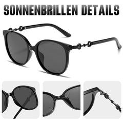 KANASTAL Polarized Sunglasses for Women Men, Classic Driving Ladies Sun Glasses, Fashion Butterfly Shades for Womens Outdoor 100% UV400 Protection