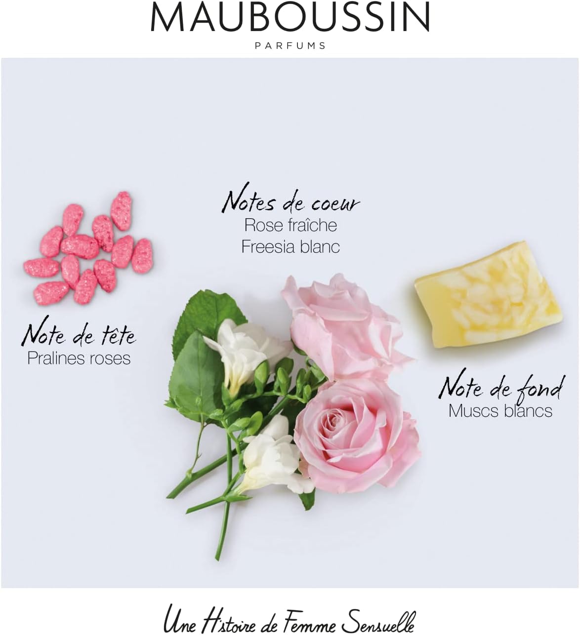Mauboussin - Une Histoire de Femme Sensuelle 90ml (3 Fl Oz) - Eau de Parfum for Women - Floral, Musky & Gourmand Scents