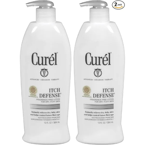 Curel Itch Defense Lotion 13 Ounce Pump  (2 Pack)
