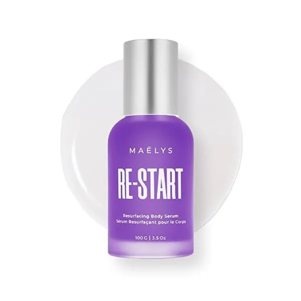 MAËLYS RE START Resurfacing Body Serum AHA Exfoliating Treatment with Hyaluronic Fusion, Glycolic Acid, and Niacinamide for Bumpy Skin and Uneven Texture 3.5 Fl Oz