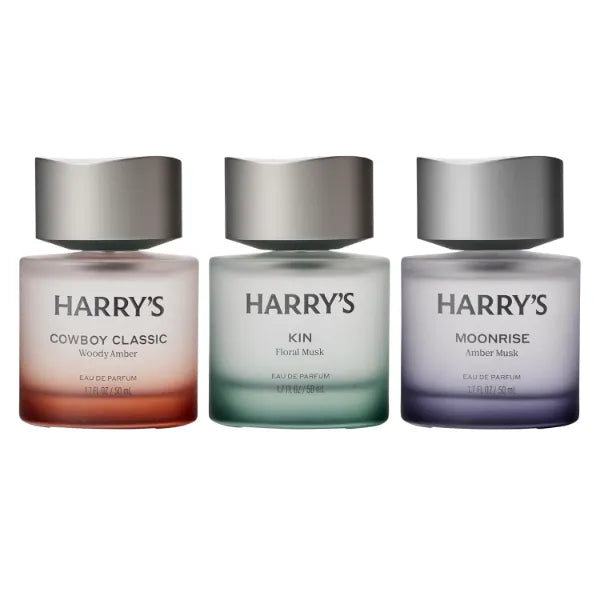 Harry's Men's Cologne Collection- Kin, Moonrise, Cowboy Classic, Eau de Parfum - 50ml (Pack of 3)
