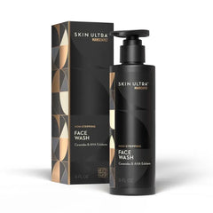 MANSCAPED Skin Ultra Face Wash - Men's Exfoliating Facial Cleanser Enriched with Ceramides for Hydrated, Soft, Smooth & Brighter Skin, AHA Complex for Exfoliation, Non-Irritating Formula, 6 fl oz