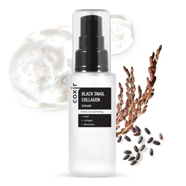 coxir Black Snail Collagen Serum, Snail Mucin, 1.69 fl.oz