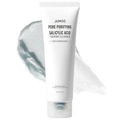 JUMISO Pore-Purifying Salicylic Acid Foaming Cleanser - Korean Face Wash with 0.5% BHA Blue Clay - Oil Control Low pH Non-Comedogenic Glass Skin Texture Improvement - All Skin Types Daily Use 4.23 oz.