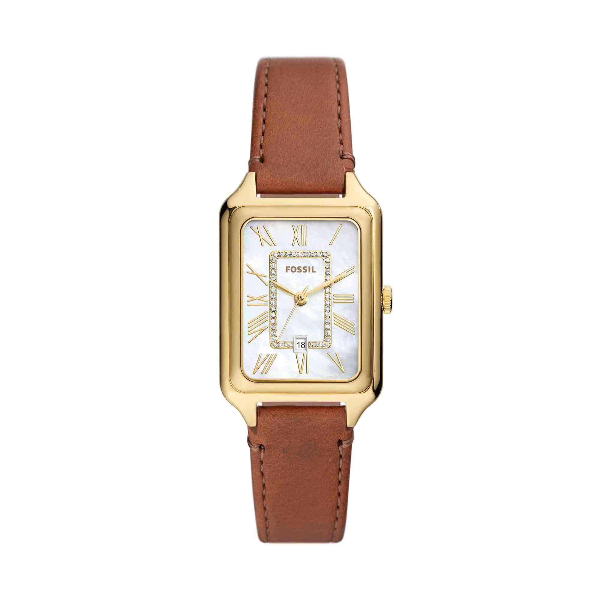 Fossil Raquel Three-Hand Date LiteHide™ Leather Watch - ES5307