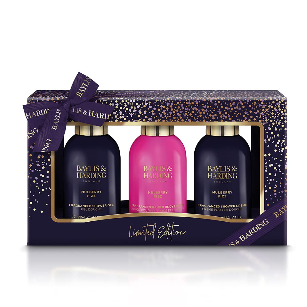 Baylis & Harding Limited Edition Mulberry Fizz Luxury Bathing Mini Treats Gift Set - Vegan Friendly