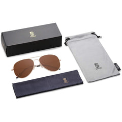 SOJOS Classic Aviator Polarized Sunglasses Mirrored UV400 Lens SJ1054