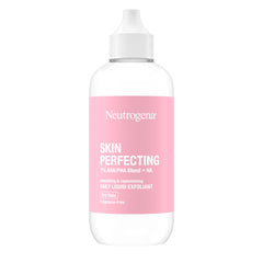 Neutrogena Skin Perfecting Daily Liquid Facial Exfoliant with 7% AHA/PHA Blend + HA to Smooth, Exfoliate & Replenish Dry Skin, Leave-On Face Exfoliator, Oil- & Fragrance-Free, 4 fl. oz