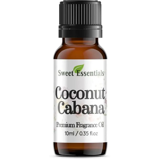 Sweet Essentials Coconut Cabana, Premium Fragrance Oil, Aromatherapy, Diffuser, Crafts, Soap, Home Scents, Bath & Body, DIY Parfum and Much More. Versatile & Long-Lasting 10ml (0.35fl oz)